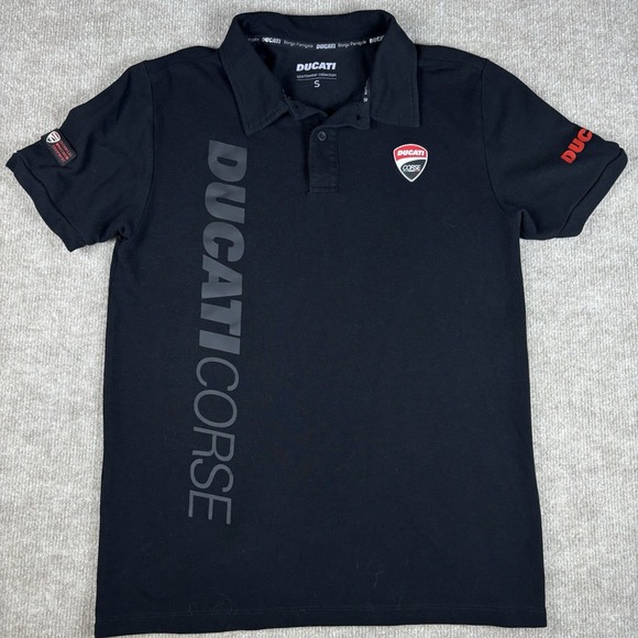Ducati Corse Polo Shirt Mens Small Black Sportswear Collection Motorcycle Racing